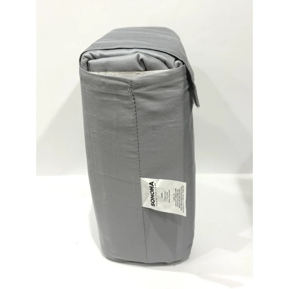 Sonoma Goods For Life HygroCotton King Sheet Set Light Gray 100% Cotton 4pc